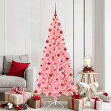 Albero di Natale con 300 LED con supporto Rosa 180 cm PVC