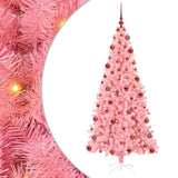 Albero di Natale con 300 LED con supporto Rosa 180 cm PVC