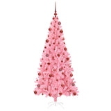 Albero di Natale con 300 LED con supporto Rosa 180 cm PVC