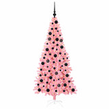 Albero di Natale con 300 LED con supporto Rosa 180 cm PVC