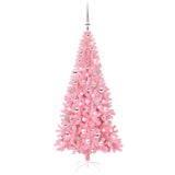 Albero di Natale con 300 LED con supporto Rosa 180 cm PVC