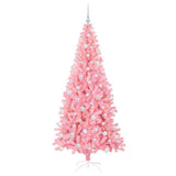Albero di Natale con 300 LED con supporto Rosa 180 cm PVC