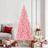 Albero di Natale con 300 LED con supporto Rosa 180 cm PVC