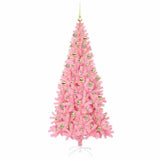 Albero di Natale con 300 LED con supporto Rosa 180 cm PVC