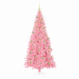 Albero di Natale con 300 LED con supporto Rosa 180 cm PVC