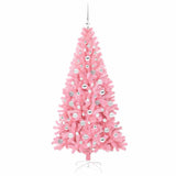 Albero di Natale con 300 LED con supporto Rosa 180 cm PVC