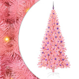 Albero di Natale con 300 LED con supporto Rosa 180 cm PVC
