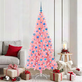 Albero di Natale con 300 LED con supporto Rosa 180 cm PVC