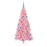 Albero di Natale con 300 LED con supporto Rosa 180 cm PVC