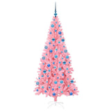 Albero di Natale con 300 LED con supporto Rosa 180 cm PVC