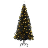 Albero di Natale con 300 LED con supporto Nero 180 cm PVC