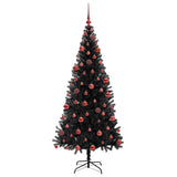 Albero di Natale con 300 LED con supporto Nero 180 cm PVC