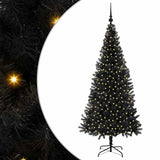 Albero di Natale con 300 LED con supporto Nero 180 cm PVC