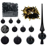 Albero di Natale con 300 LED con supporto Nero 180 cm PVC