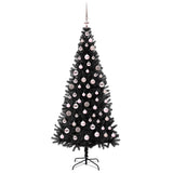 Albero di Natale con 300 LED con supporto Nero 180 cm PVC