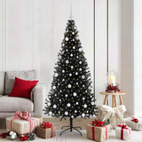 Albero di Natale con 300 LED con supporto Nero 180 cm PVC