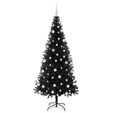 Albero di Natale con 300 LED con supporto Nero 180 cm PVC