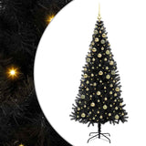 Albero di Natale con 300 LED con supporto Nero 180 cm PVC