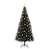 Albero di Natale con 300 LED con supporto Nero 180 cm PVC