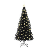Albero di Natale con 300 LED con supporto Nero 180 cm PVC