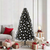 Albero di Natale con 300 LED con supporto Nero 180 cm PVC