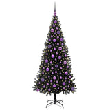 Albero di Natale con 300 LED con supporto Nero 180 cm PVC