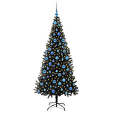 Albero di Natale con 300 LED con supporto Nero 180 cm PVC