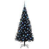 Albero di Natale con 300 LED con supporto Nero 180 cm PVC