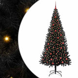 Albero di Natale con 300 LED con supporto Nero 210 cm PVC
