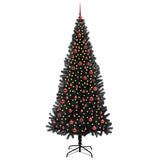 Albero di Natale con 300 LED con supporto Nero 210 cm PVC