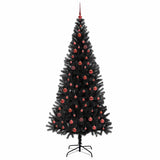 Albero di Natale con 300 LED con supporto Nero 210 cm PVC