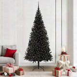 Albero di Natale con 300 LED con supporto Nero 210 cm PVC