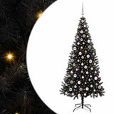 Albero di Natale con 300 LED con supporto Nero 210 cm PVC