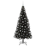 Albero di Natale con 300 LED con supporto Nero 210 cm PVC