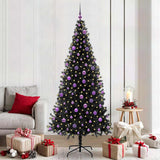 Albero di Natale con 300 LED con supporto Nero 210 cm PVC