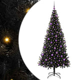 Albero di Natale con 300 LED con supporto Nero 210 cm PVC