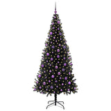Albero di Natale con 300 LED con supporto Nero 210 cm PVC