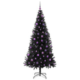 Albero di Natale con 300 LED con supporto Nero 210 cm PVC
