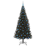 Albero di Natale con 300 LED con supporto Nero 210 cm PVC