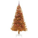 Albero di Natale con 150 LED con supporto Oro 150 cm PET