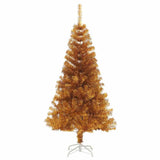 Albero di Natale con 150 LED con supporto Oro 150 cm PET