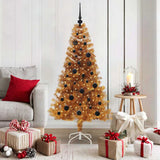 Albero di Natale con 150 LED con supporto Oro 150 cm PET