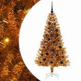 Albero di Natale con 150 LED con supporto Oro 150 cm PET