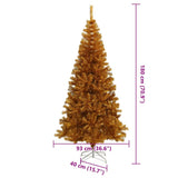 Albero di Natale con 300 LED con supporto Oro 180 cm PET