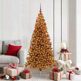 Albero di Natale con 300 LED con supporto Oro 180 cm PET