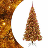 Albero di Natale con 300 LED con supporto Oro 180 cm PET