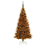 Albero di Natale con 300 LED con supporto Oro 180 cm PET