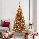 Albero di Natale con 300 LED con supporto Oro 180 cm PET