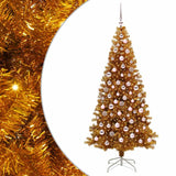 Albero di Natale con 300 LED con supporto Oro 180 cm PET