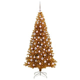 Albero di Natale con 300 LED con supporto Oro 180 cm PET
